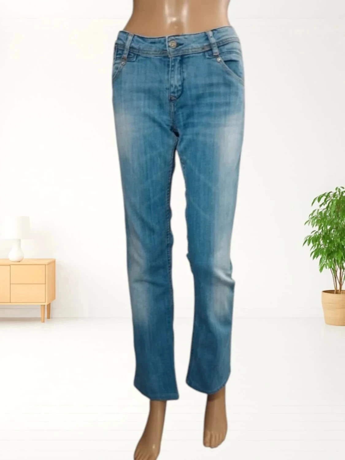Vintage y2k Kaporal 5-jean - rechte pasvorm - lage taille - rekbaar - lichtblauw - – photo 2